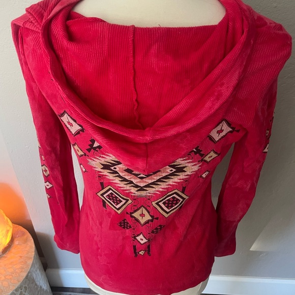 Aztec Light Weight Hooded Sweater - Picture 3 of 3